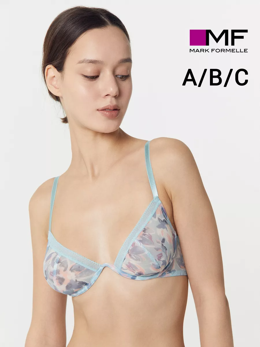 Бюстгальтер Mark Formelle (Марк Формэль) 512520/крупные цветы на мятном - фото 2