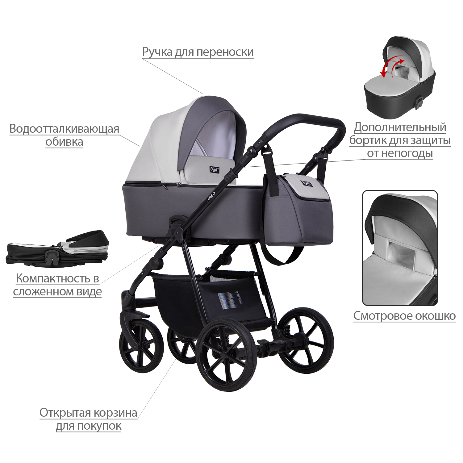 Коляска 2в1 Kitelli Areo - фото 3