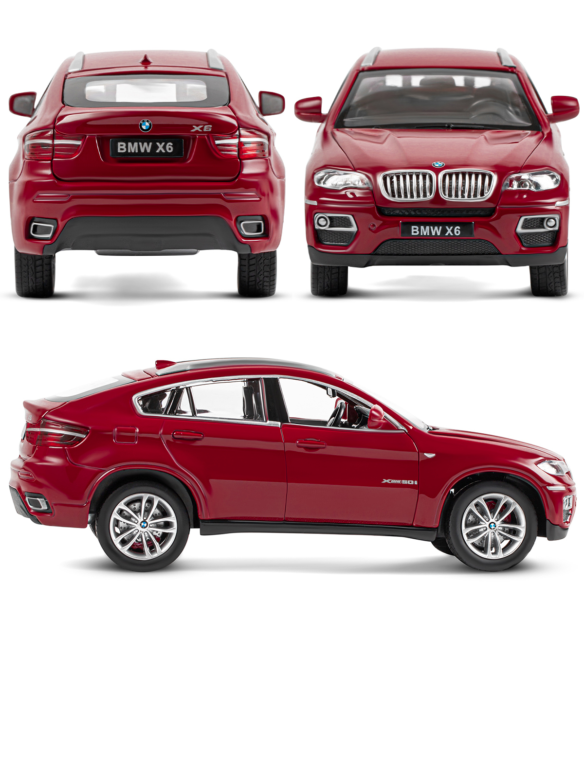 Внедорожник АВТОпанорама BMW X6 1:26 JB1251128 - фото 5