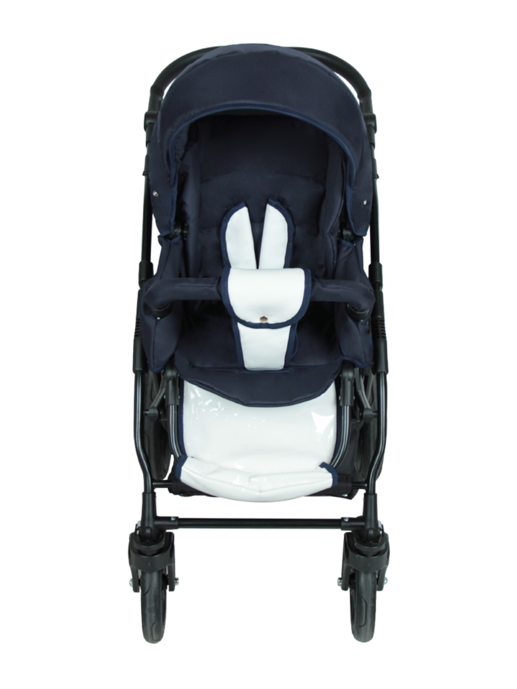 Коляска 2в1 alis Alvaro 07 темно-синий-белый - фото 9