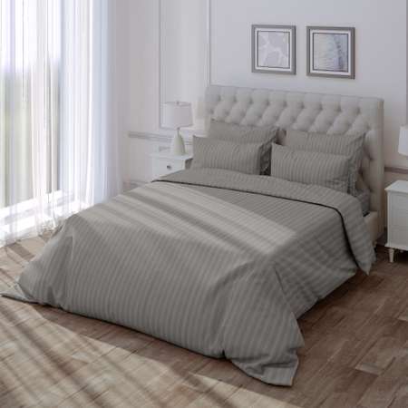 Пододеяльник LOVEME Gray 148х215 см страйп-сатин 100% хлопок