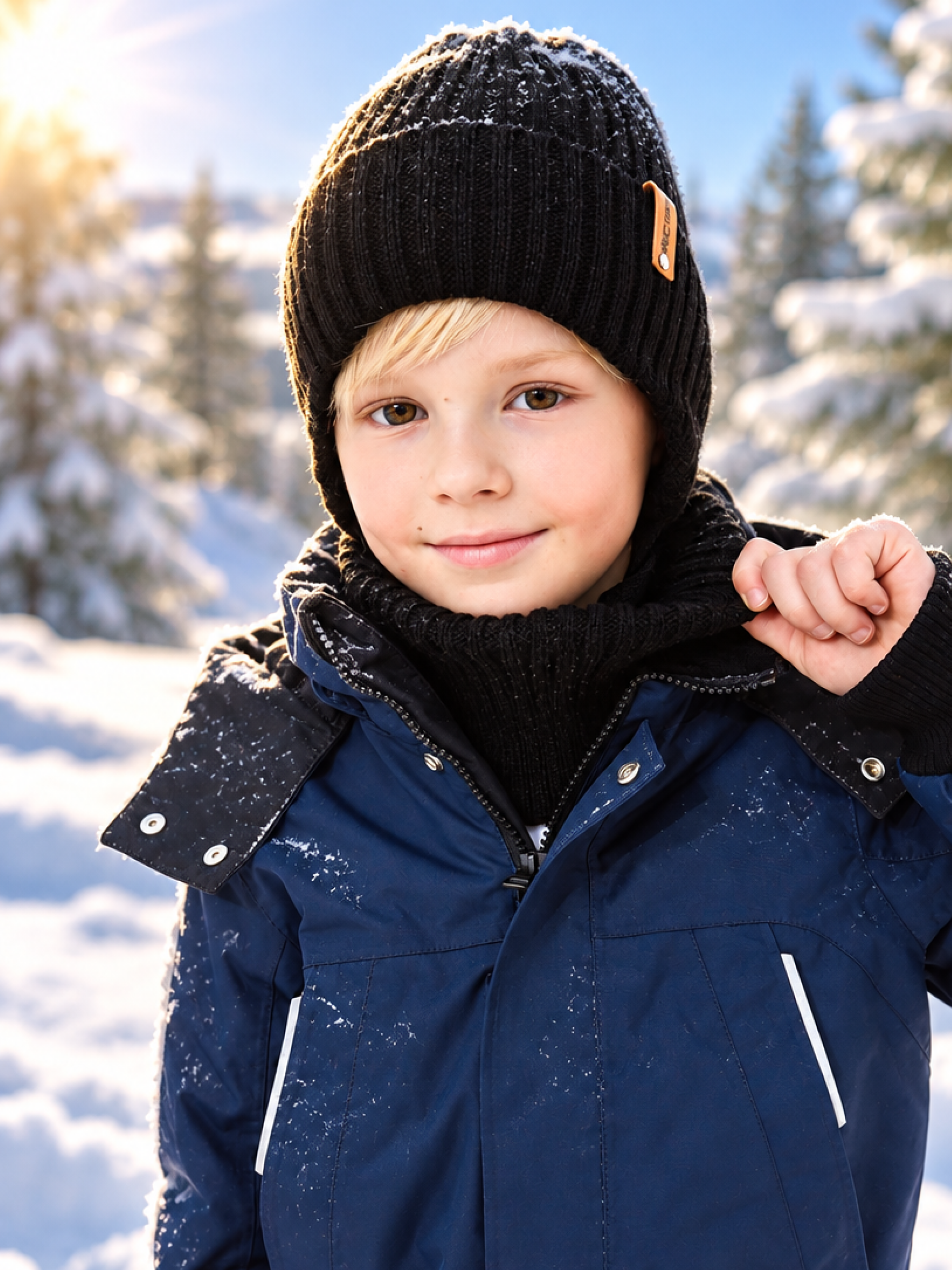 Шапка и снуд NYCkids NYC-H-56-zaviazki-blackB - фото 9