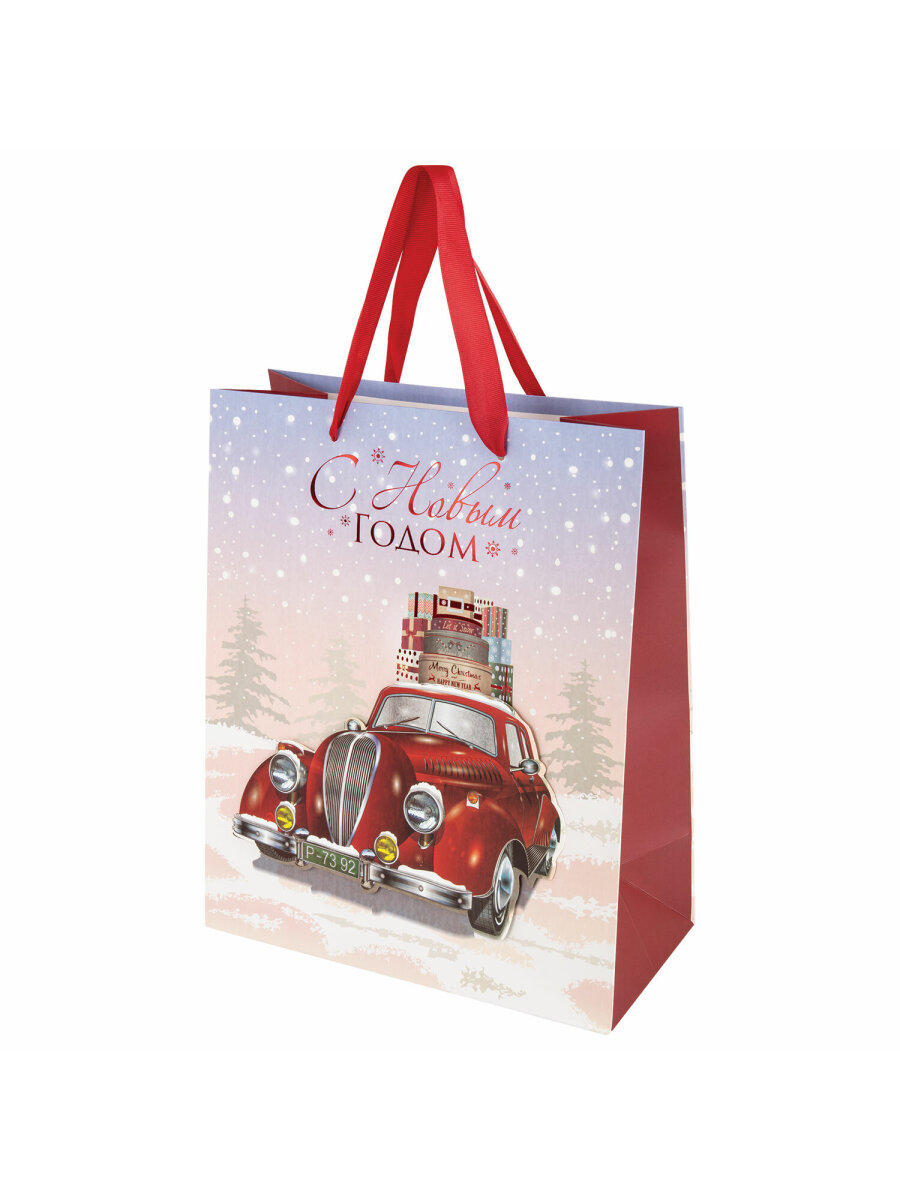 Пакет новогодний подарочный Золотая сказка набор 4 штуки - фото 6
