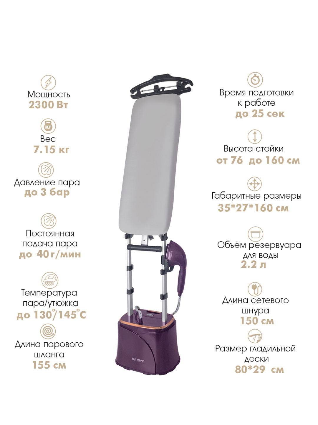 Отпариватель для одежды ENDEVER Q-17 - фото 7