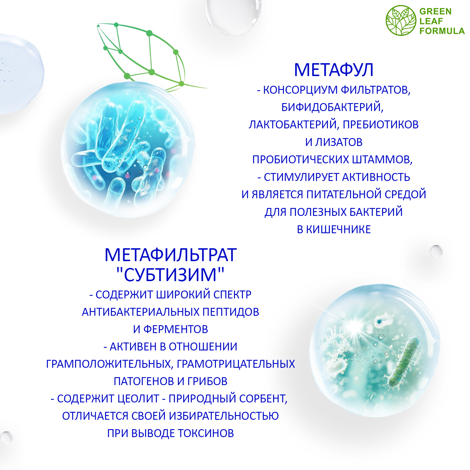 Детокс метабиотик Green Leaf Formula пробиотики при отравлении при интоксикации для жкт - фото 4
