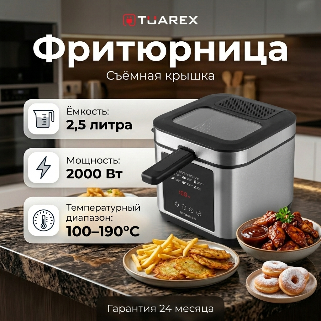 Фритюрница электрическая TUAREX AG-3501 - фото 1