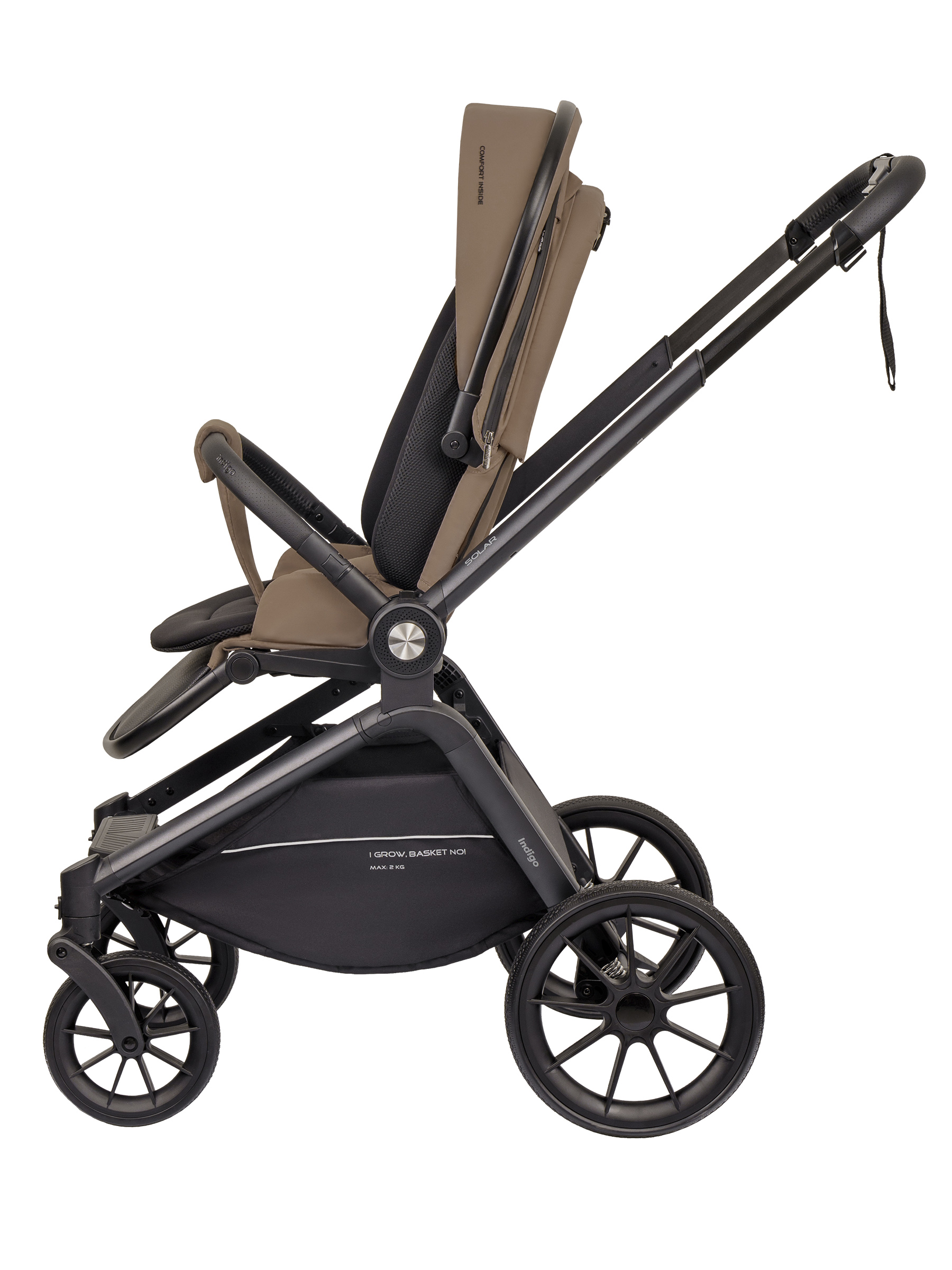 Коляска 2в1 Indigo Solar темно-бежевый - фото 15