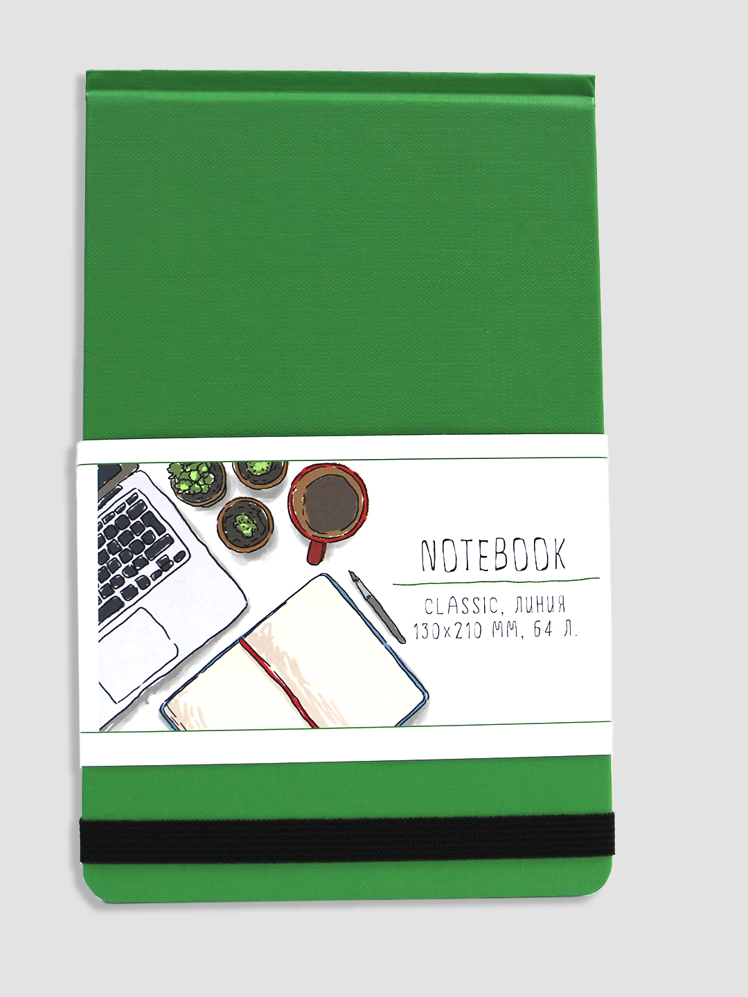 Блокнот Проф-Пресс в линию 13х21 Classic. Зелёный 64 лист. - фото 3