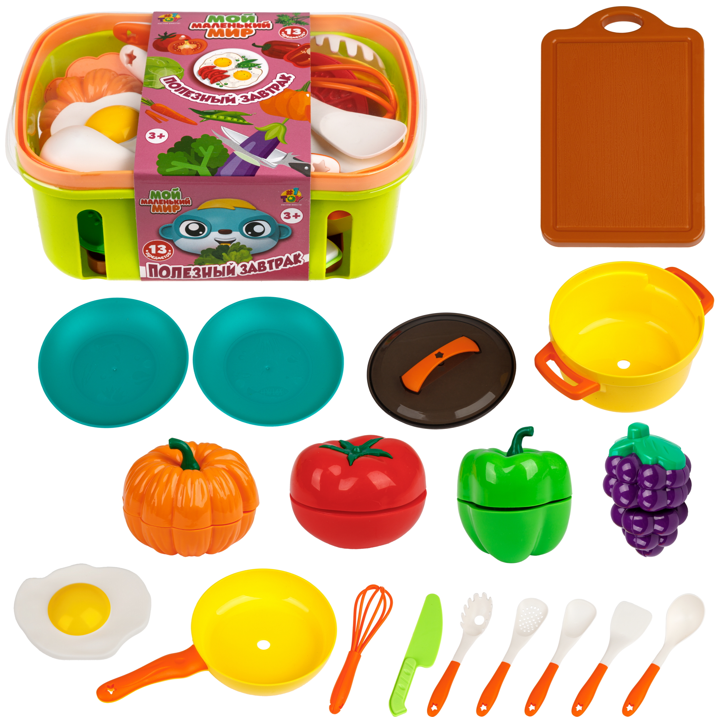 Игрушка 1TOY посуда, продукты 17 предм. - фото 8