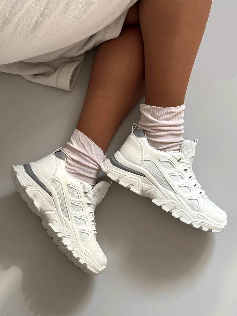 Изображение товара Кроссовки подростковые RIDLSTEP 40 белые, демисезонные, на платформе