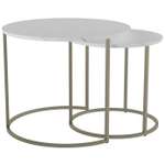 Стол журнальный КАЛИФОРНИЯ МЕБЕЛЬ Лесли Белый мрамор Титан