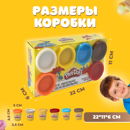 Пластилин Play-Doh 6 цв. в ассортименте