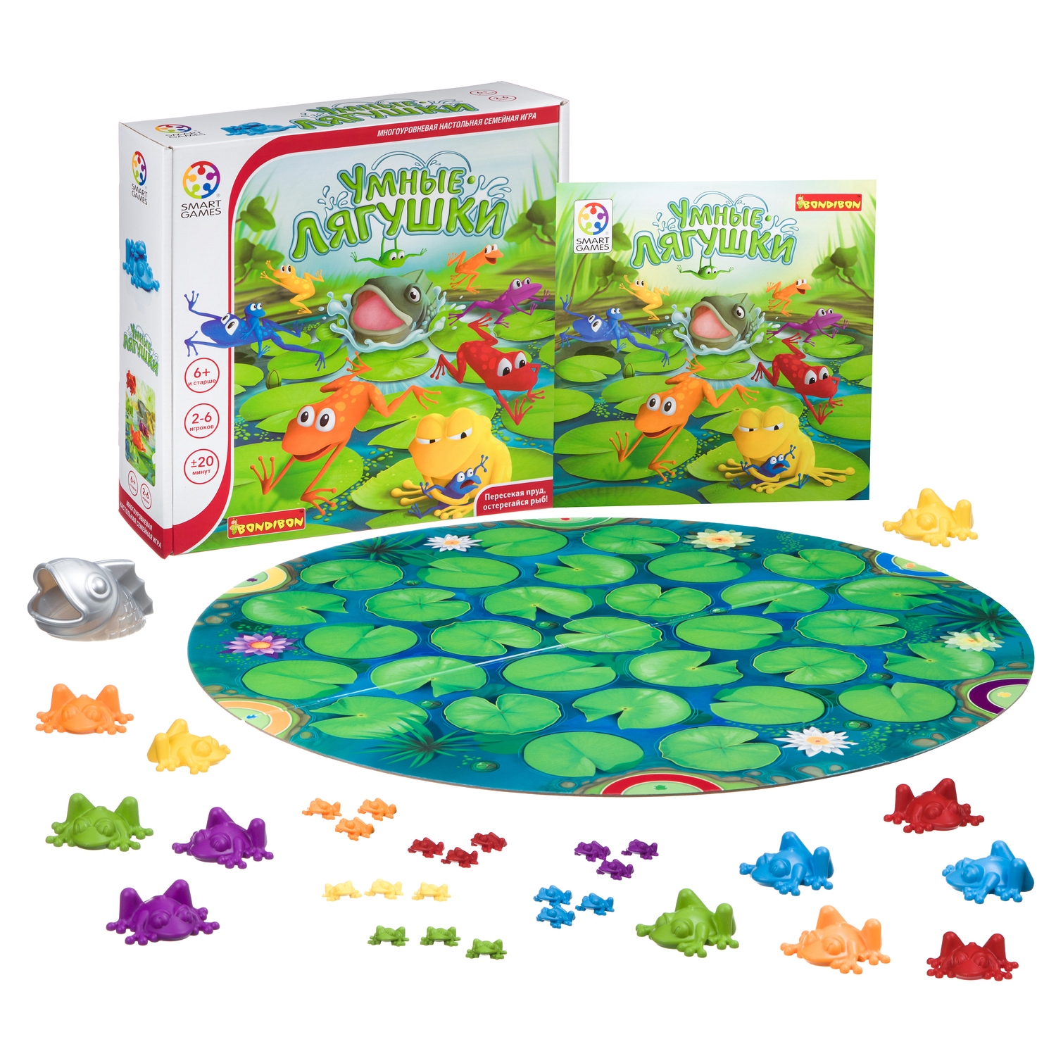 Настольная игра Bondibon логическая УМНЫЕ ЛЯГУШКИ - фото 3