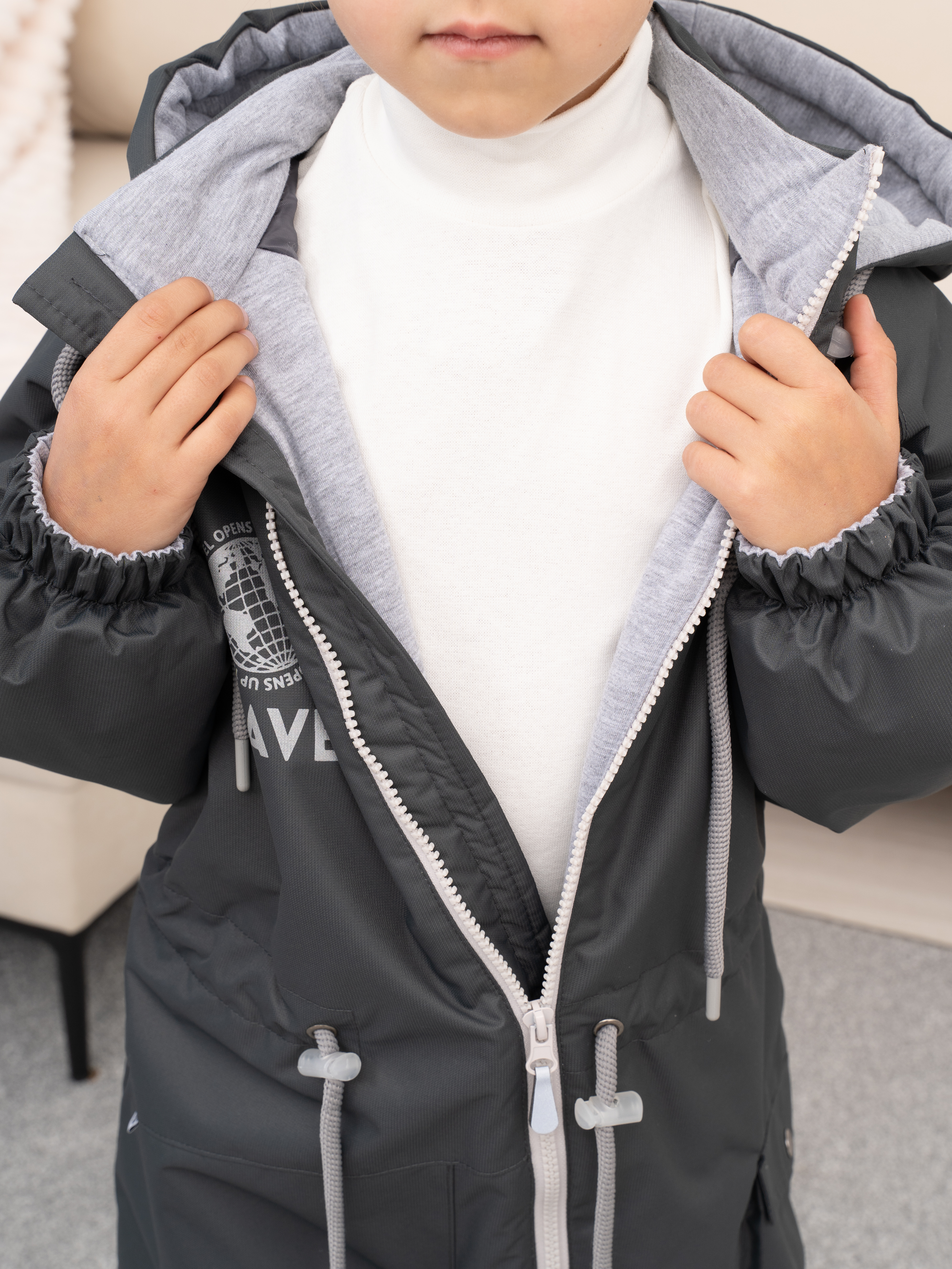 Комбинезон Arctic kids 30-029 серый - фото 11