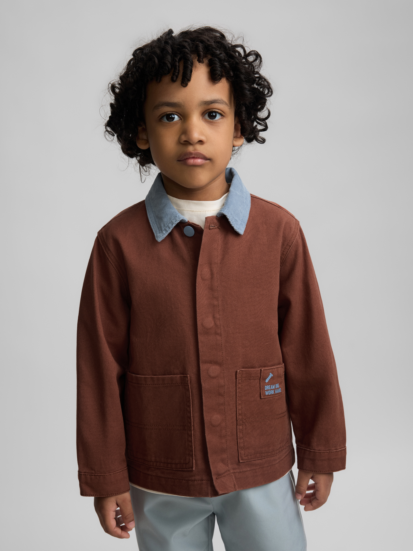 Джинсовая куртка Happy Baby 88653-1_brown - фото 1