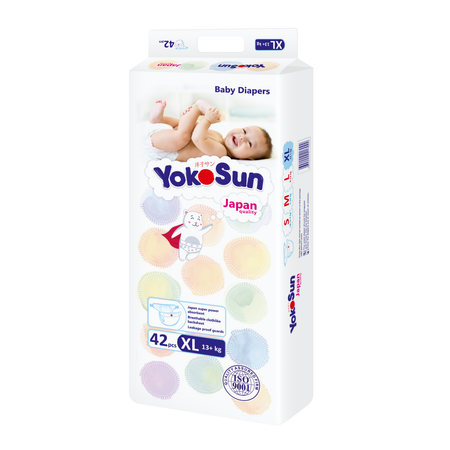 Подгузники YokoSun XL (13+ кг) 42 шт.