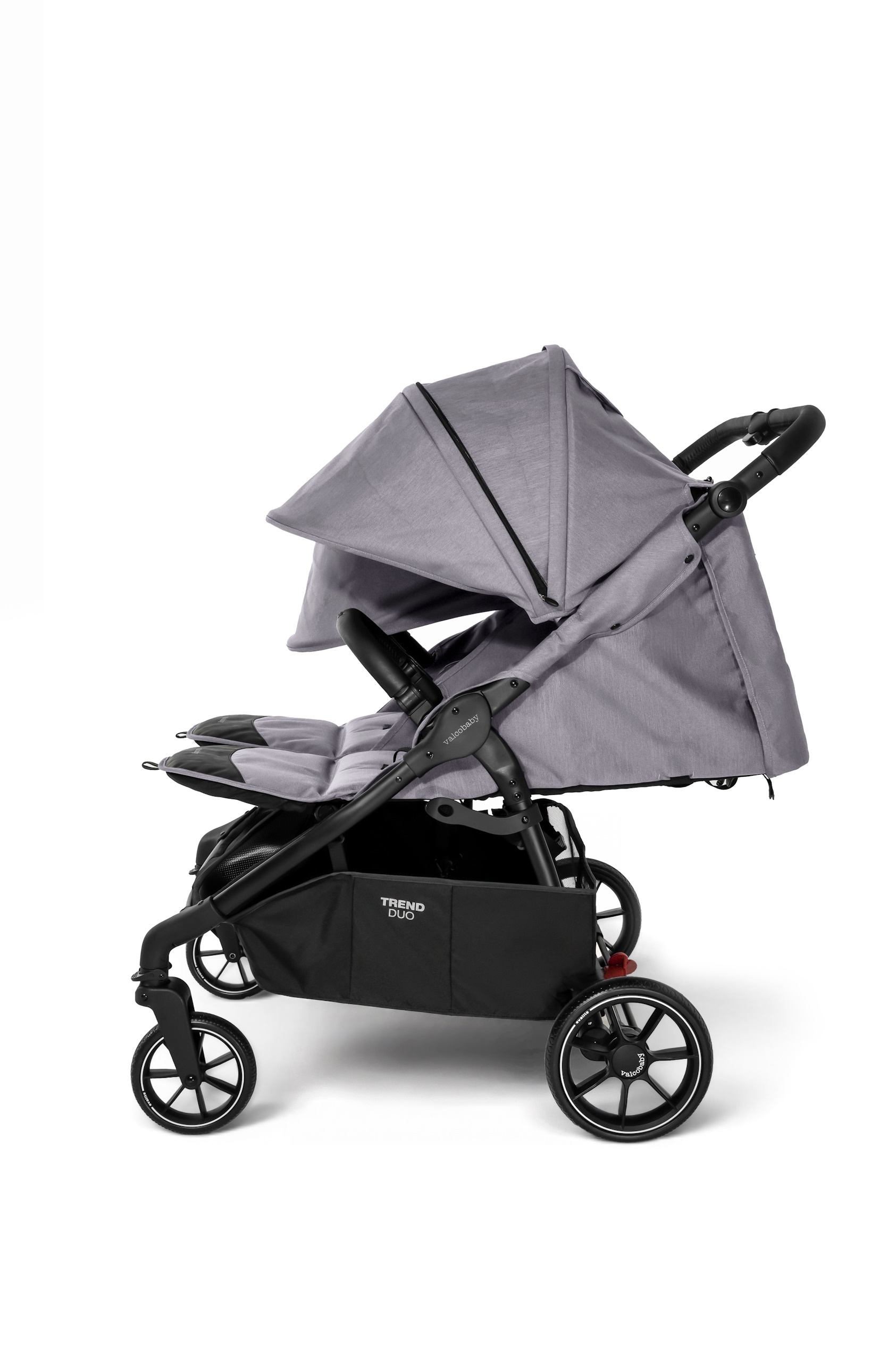 Коляска прогулочная для двойни Valco baby Snap Duo серый - фото 7