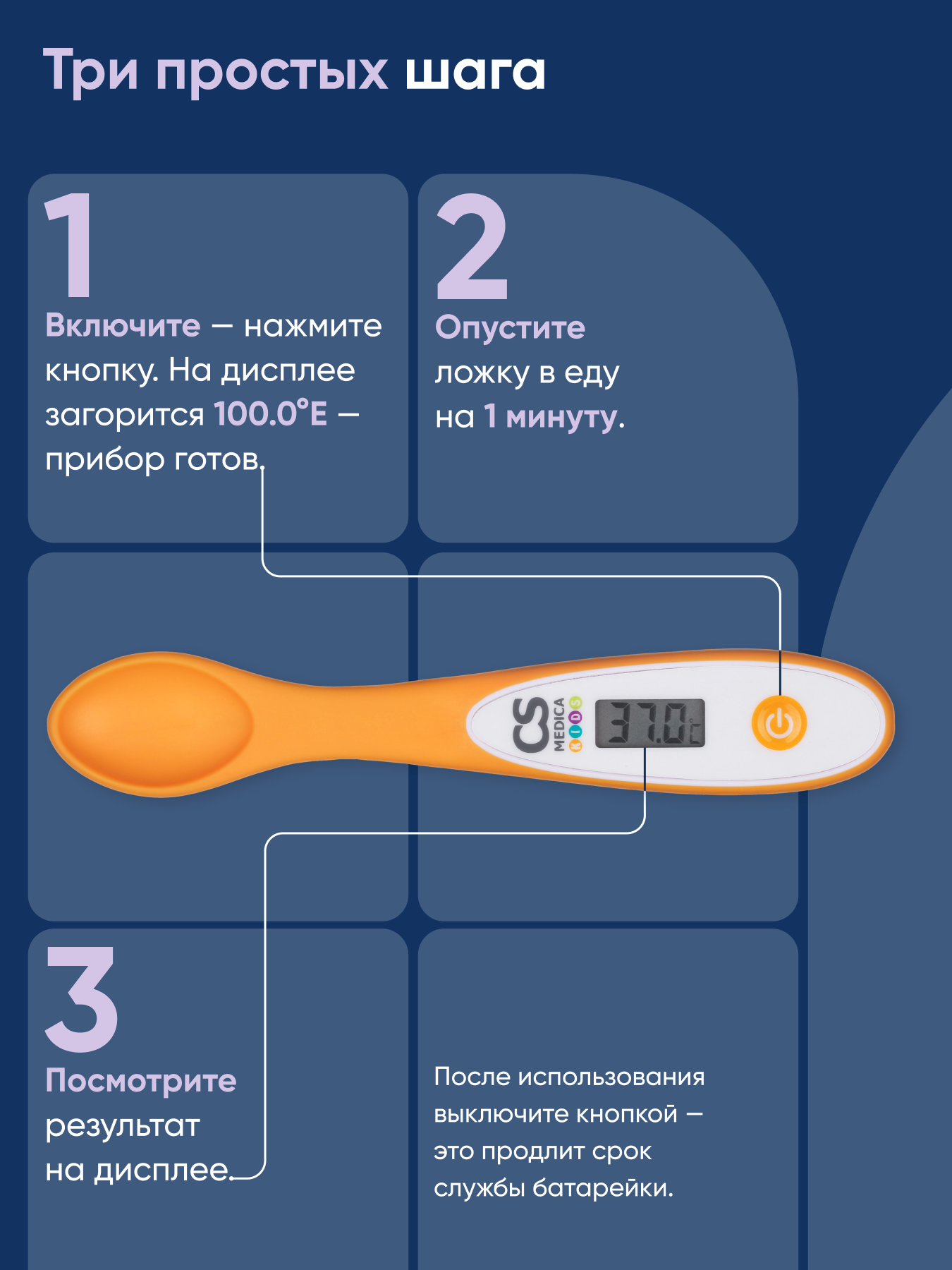 Термометр электронный CS MEDICA - фото 3