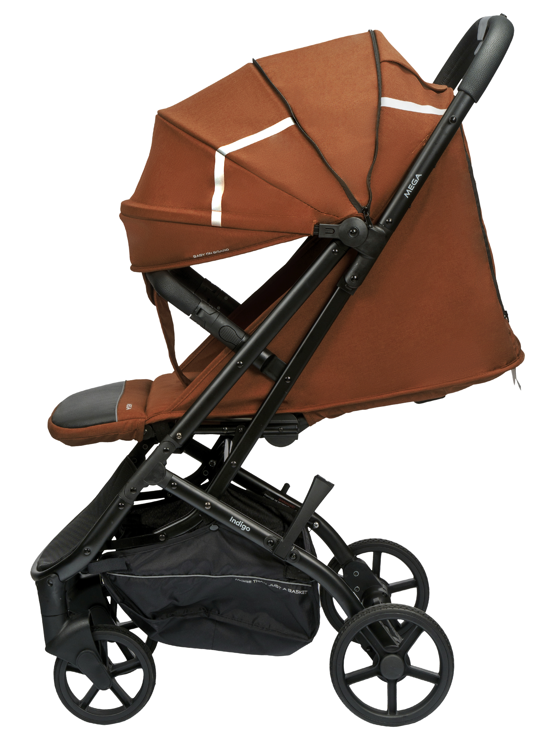 Коляска прогулочная Indigo Mega терракот - фото 13