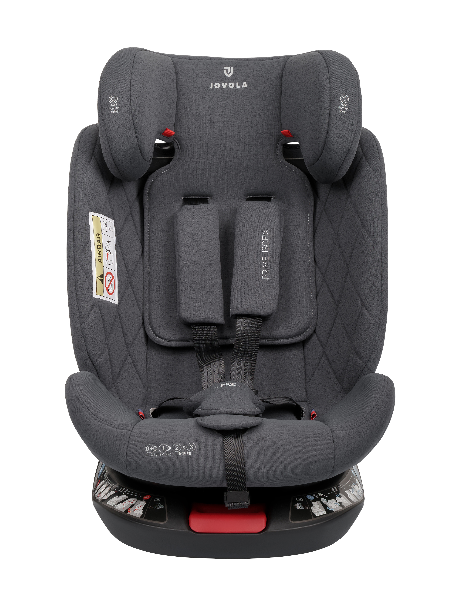 Автокресло JOVOLA Prime Isofix серый Isofix 0+/1/2/3 (0-36 кг) - фото 20