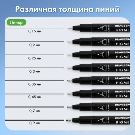 Ручка капиллярная Brauberg 16 шт.