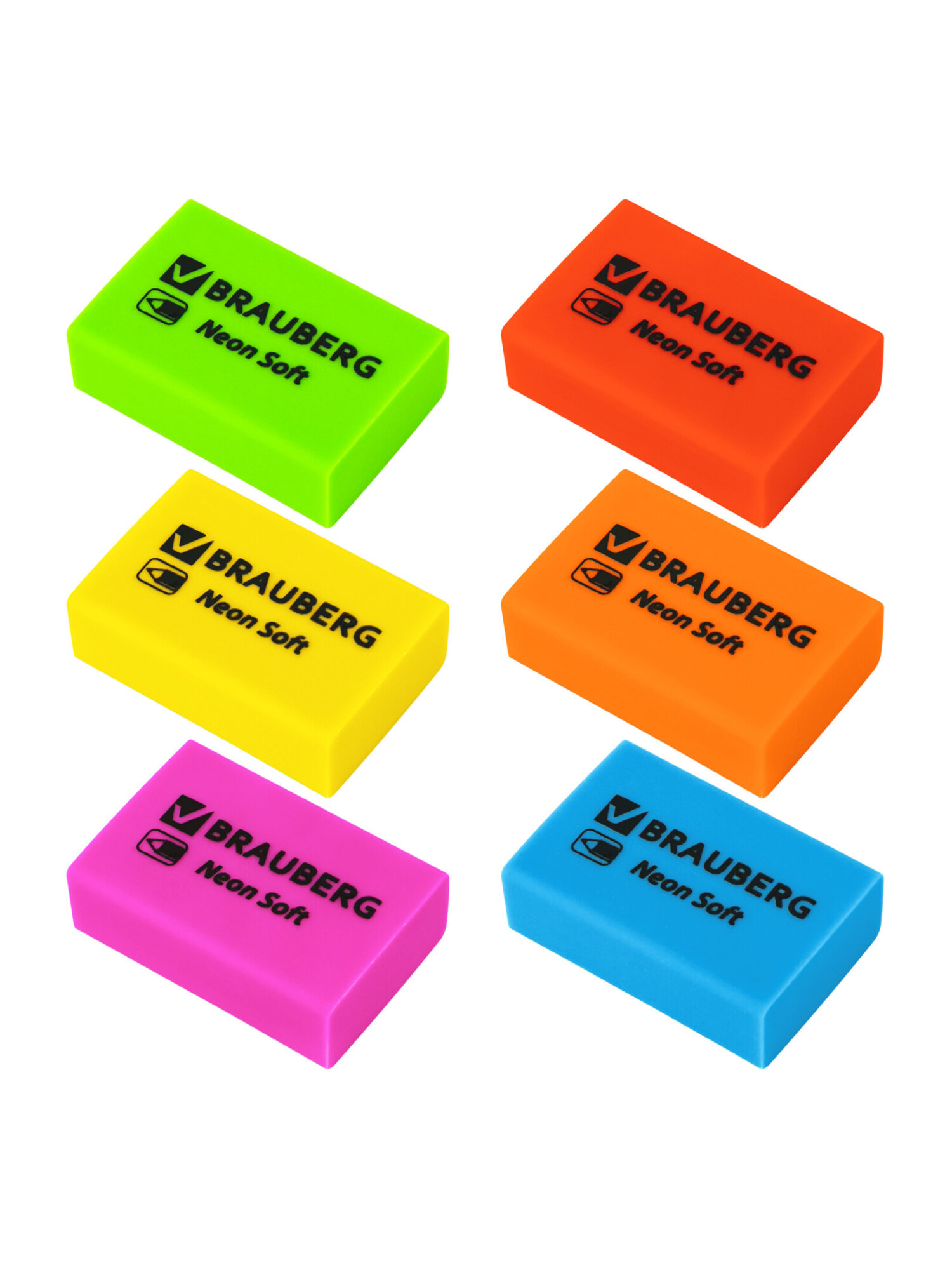 Ластик Brauberg 12 шт. - фото 7