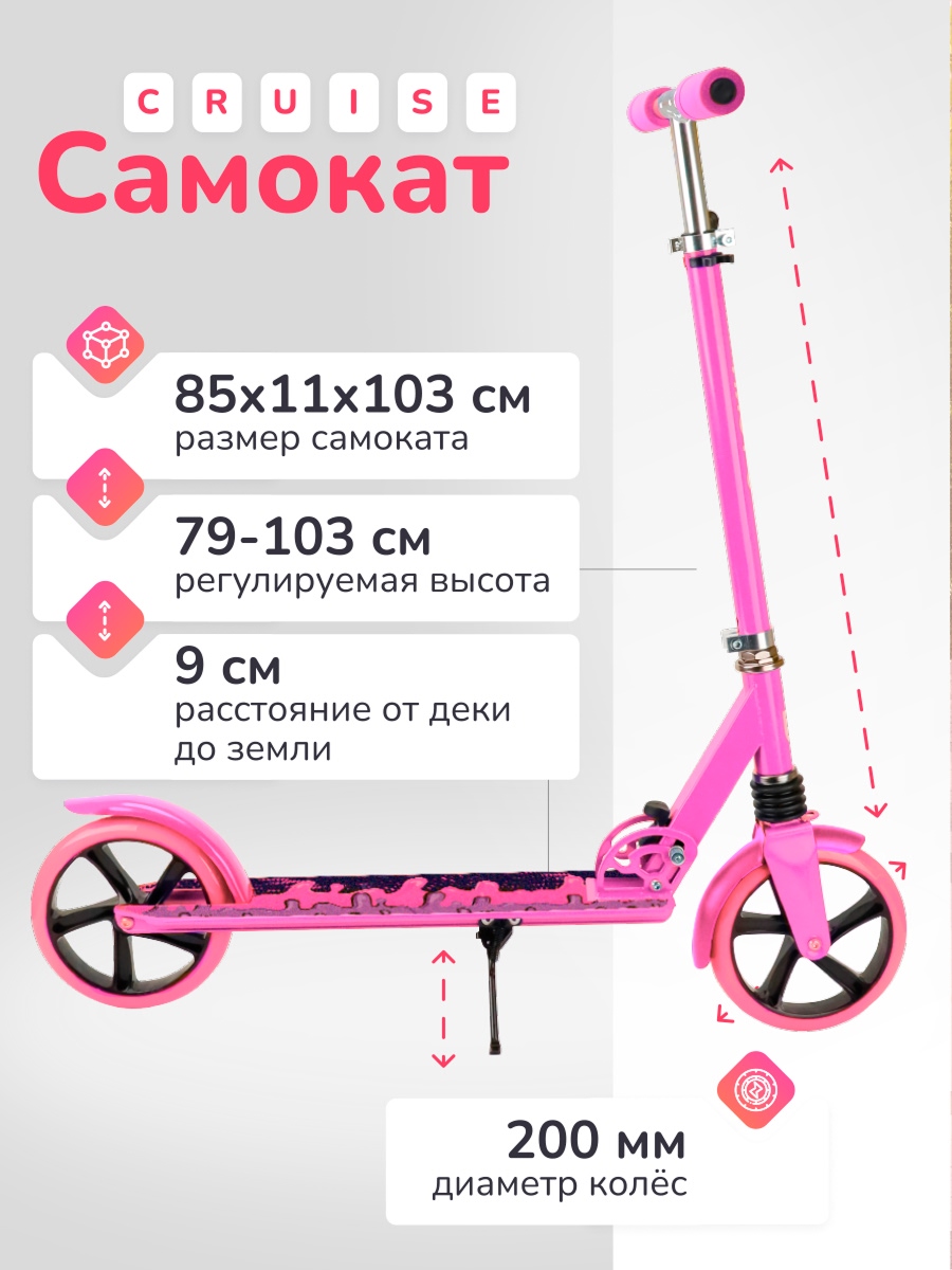 Самокат U-TURN двухколесный - фото 2