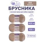 Пряжа для вязания носочная Люблю Вязать 100г 400м 3шт