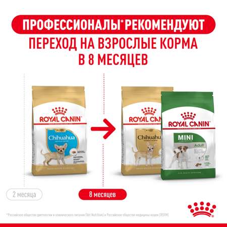 Корм для щенков ROYAL CANIN Junior породы чихуахуа 1.5кг
