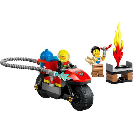 Конструктор LEGO City Пожарно-спасательный мотоцикл блочный