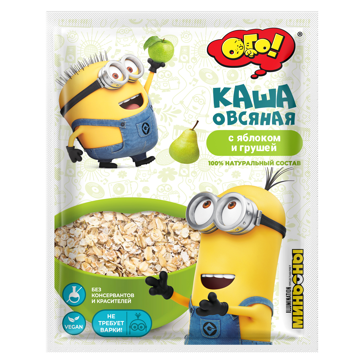 Каша Ого! овсяная яблоко-груша 40г - фото 1