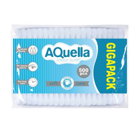 Ватные палочки AQUELLA 500 шт.