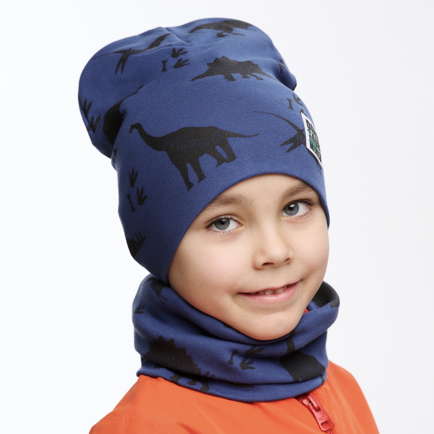 Шапка и снуд KUBRIO KU-H-20-Dinos-Dblue - фото 6