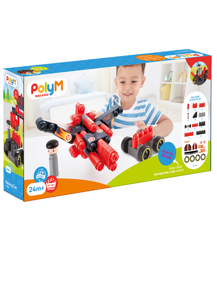 Конструктор Hape Гоночный автомобиль 31 дет. - фото 12