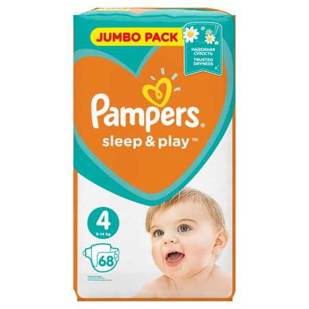 Подгузники Pampers Sleep and Play 4 (9-14 кг) 68 шт.