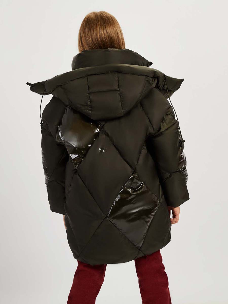 Пуховик Baon BK0022503/NIGHT OLIVE - фото 3