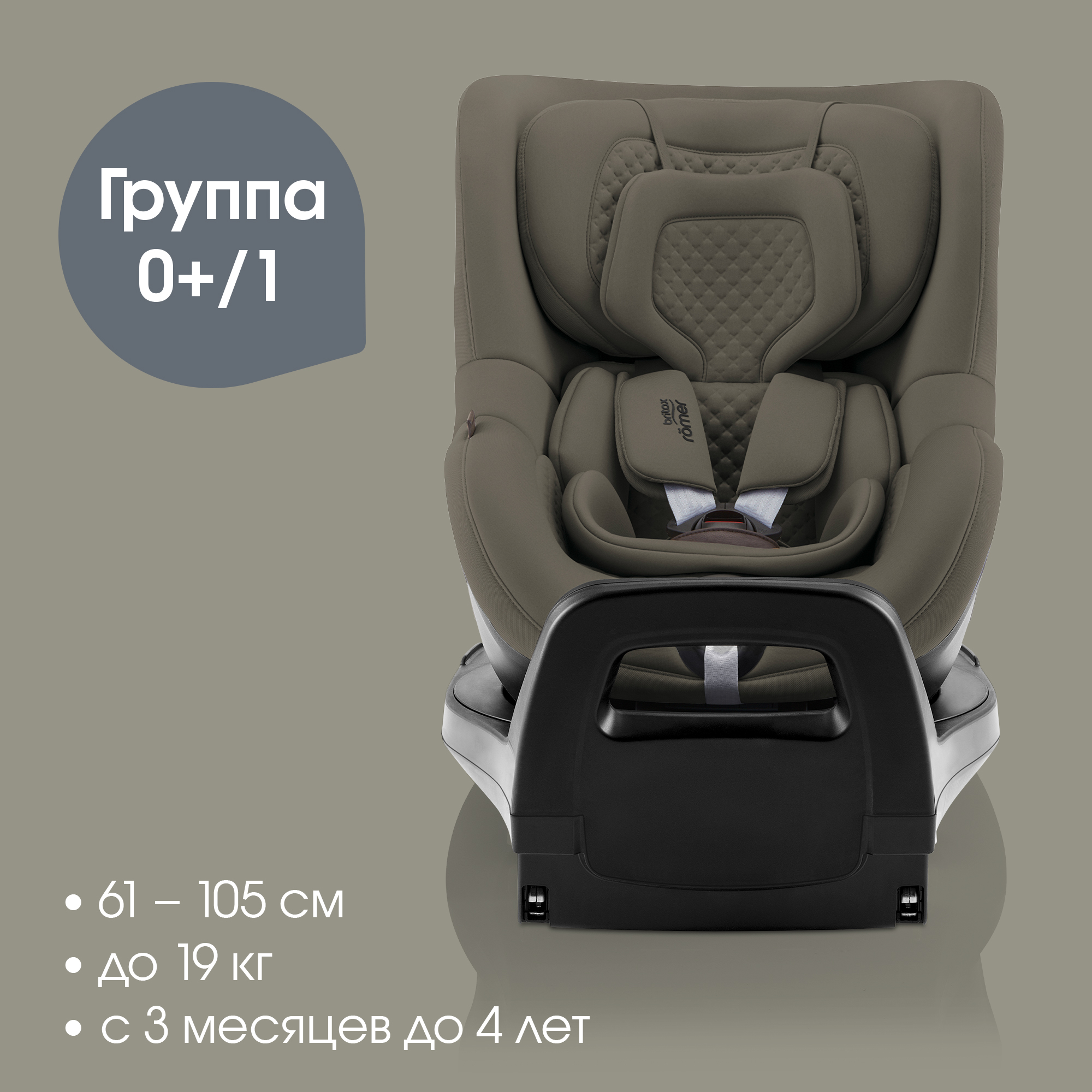 Автокресло Britax Roemer Dualfix Pro M Lux Urban Olive Isofix 0+/1 (0-18 кг) хаки - фото 2