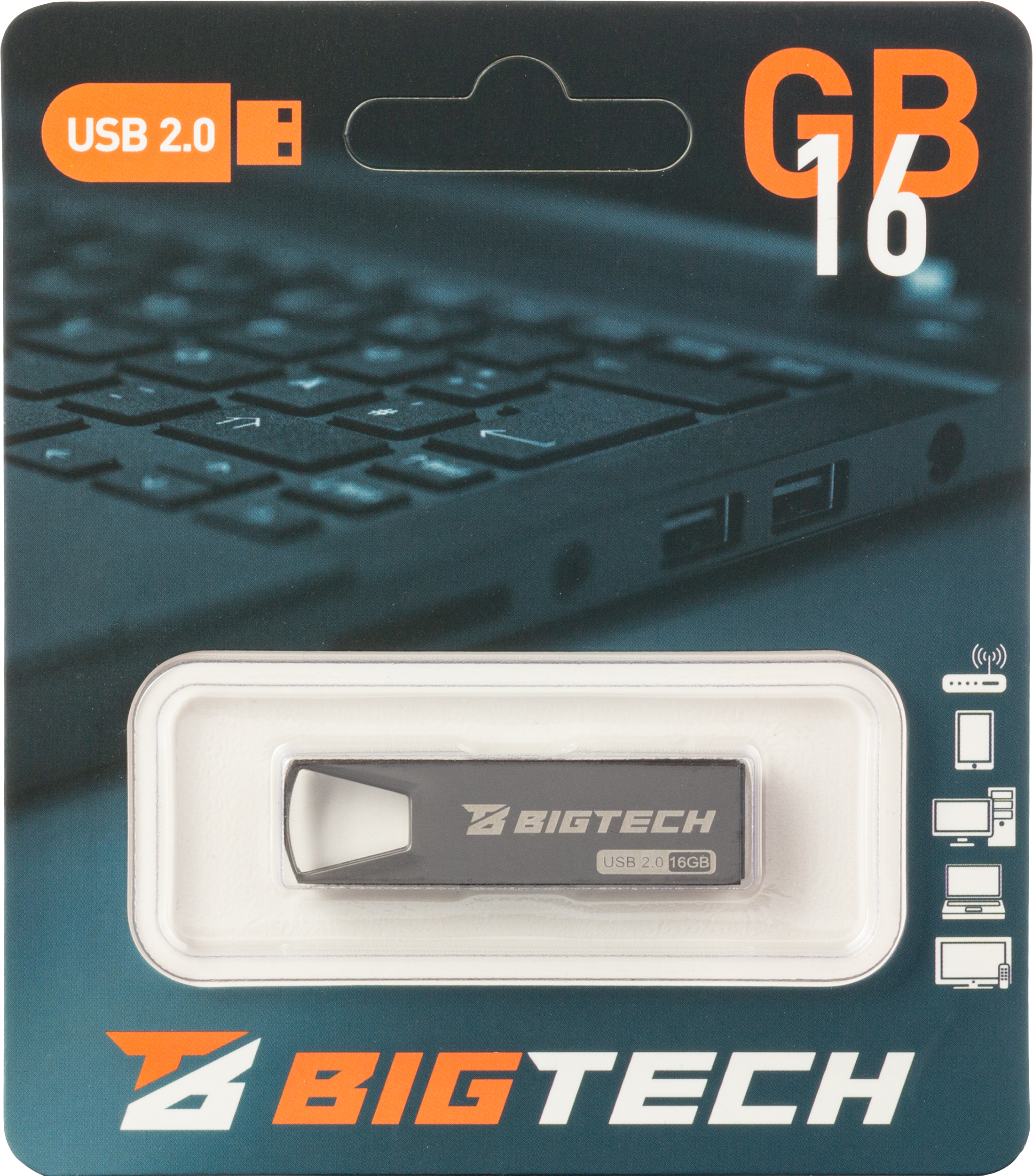Флеш-память BigTech UFD014, USB2.0, 16GB - фото 7