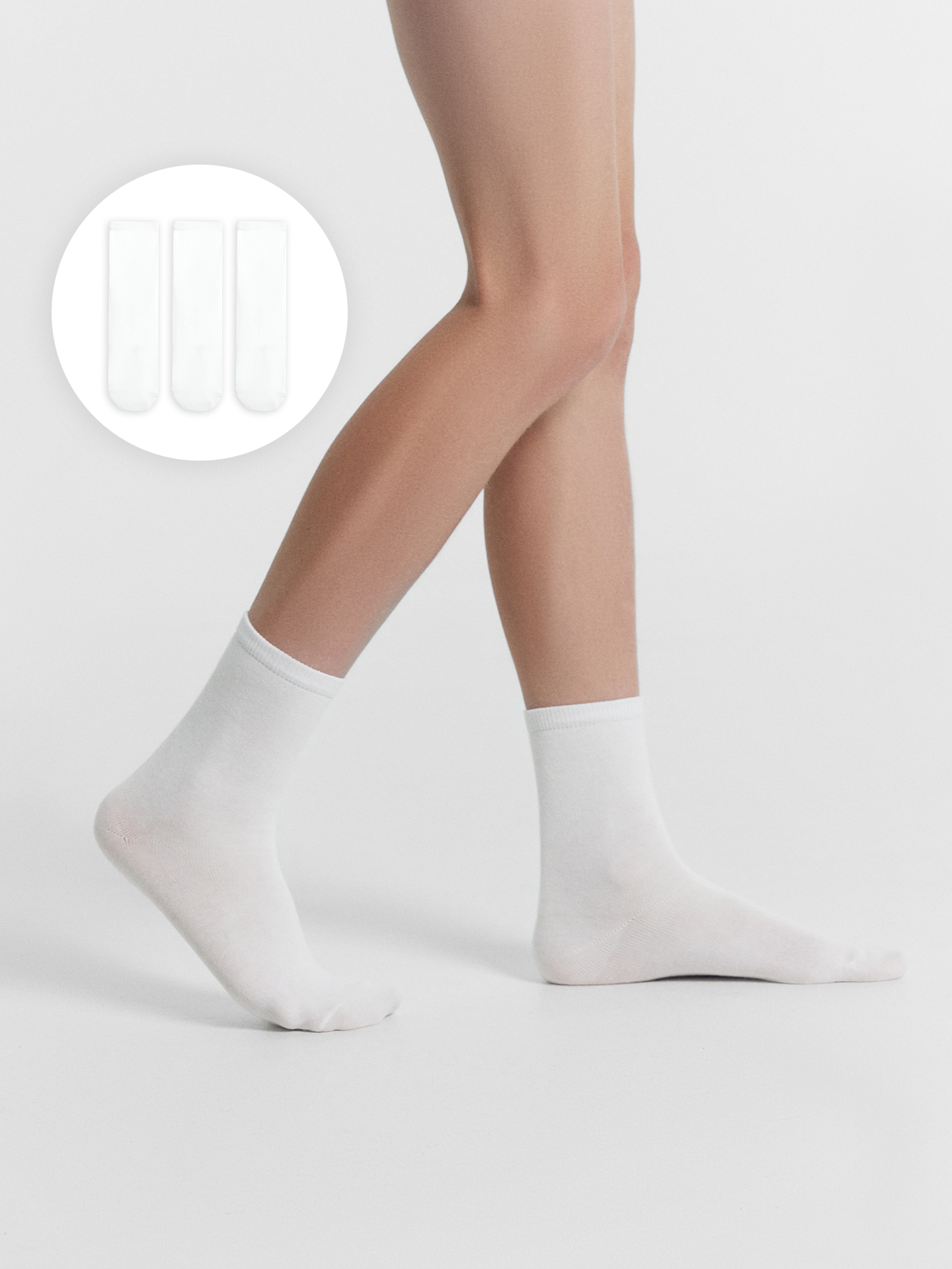 Носки 3 пары Mark Formelle (Марк Формэль) 430A-1407/белый-3/ - фото 1
