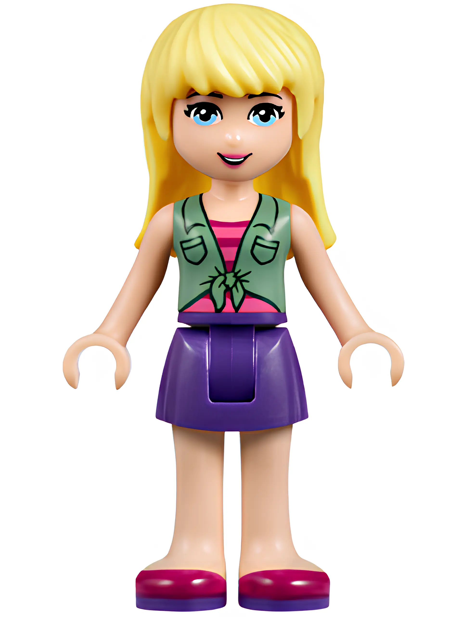 Изображение товара Минифигурка LEGO Friends Стефани в темно-фиолетовом платье Изображение товара Минифигурка LEGO Friends Стефани в темно-фиолетовом платье