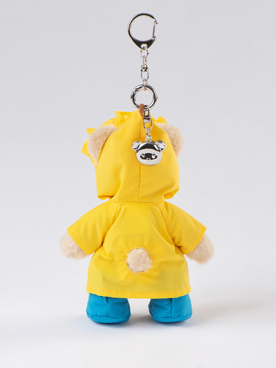Мягкая игрушка TeddyTales Медведь в дождевике брелок - фото 3