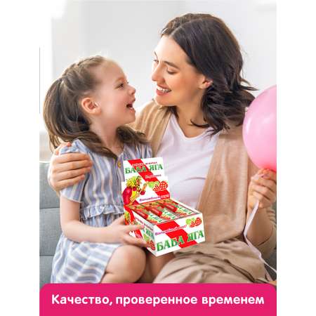 Жевательная конфета Сладкая сказка Баба Яга клубника 11 г х 48 шт