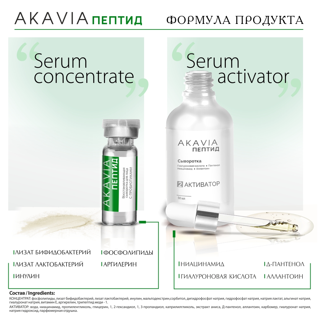 Сыворотка АКАВИЯ Peptide Восстанавливающая - фото 3