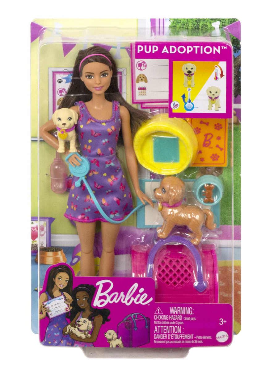 Кукла модельная Barbie Усыновление щенков высота 29 см HKD86 - фото 3