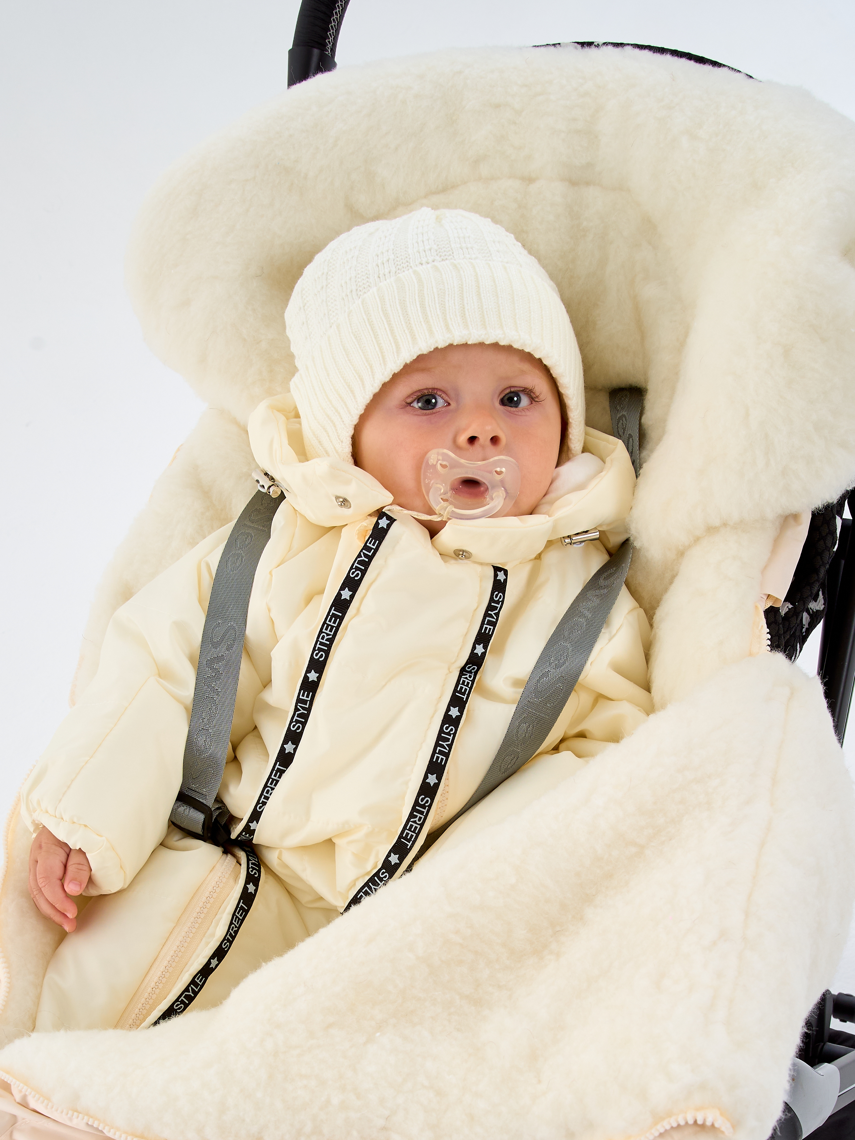 Конверт в коляску Осьминожка Трансформер бежевый - фото 8