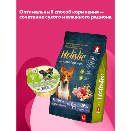 Корм влажный Зоогурман Мясное суфле с кроликом 100 гр х 20 шт
