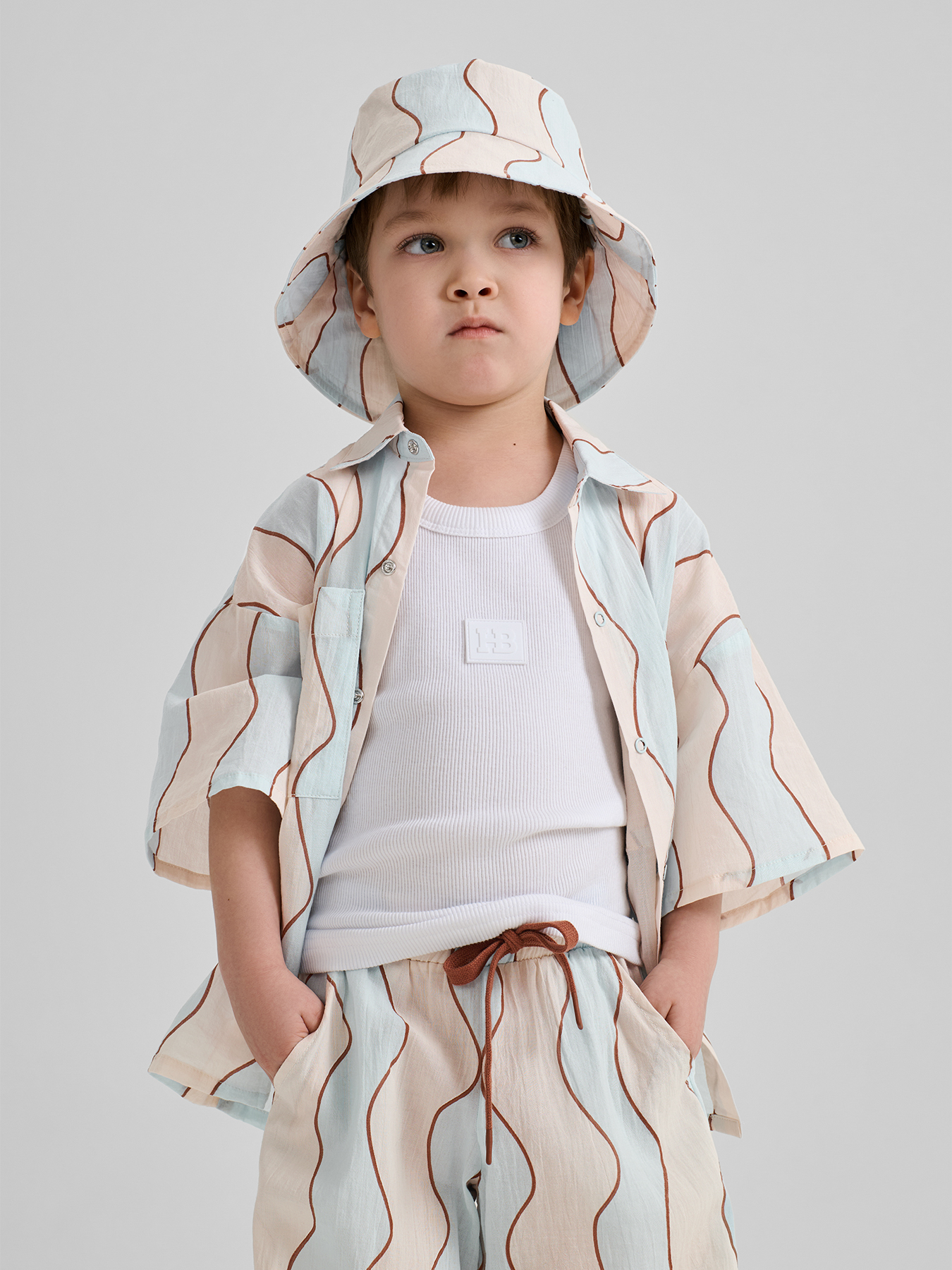 Панама Happy Baby 88113-0_light-blue-waves - фото 13