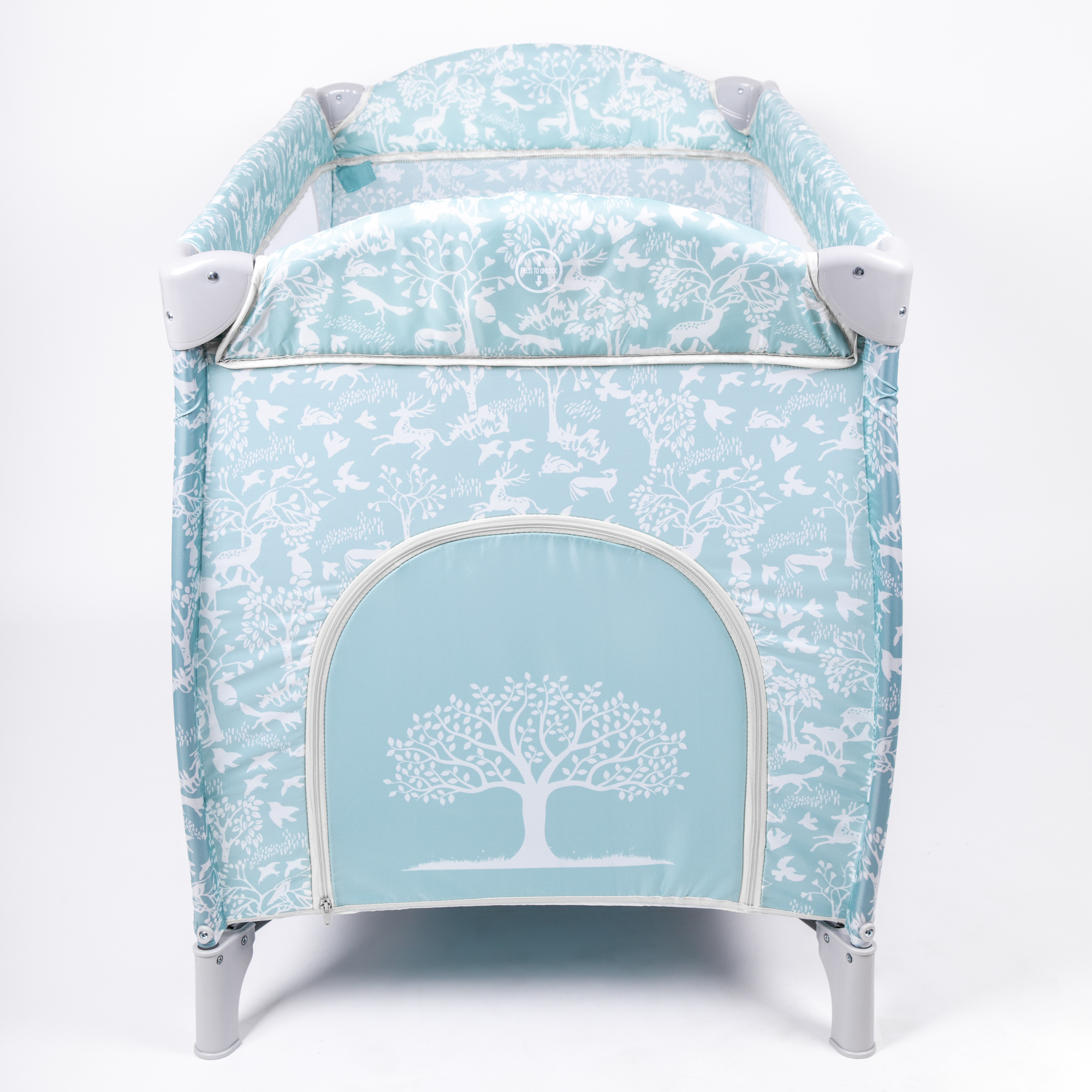 Манеж-кровать AmaroBaby HAPPY PLACE Forest прямоугольный голубой AMARO-26HPF/19 - фото 20