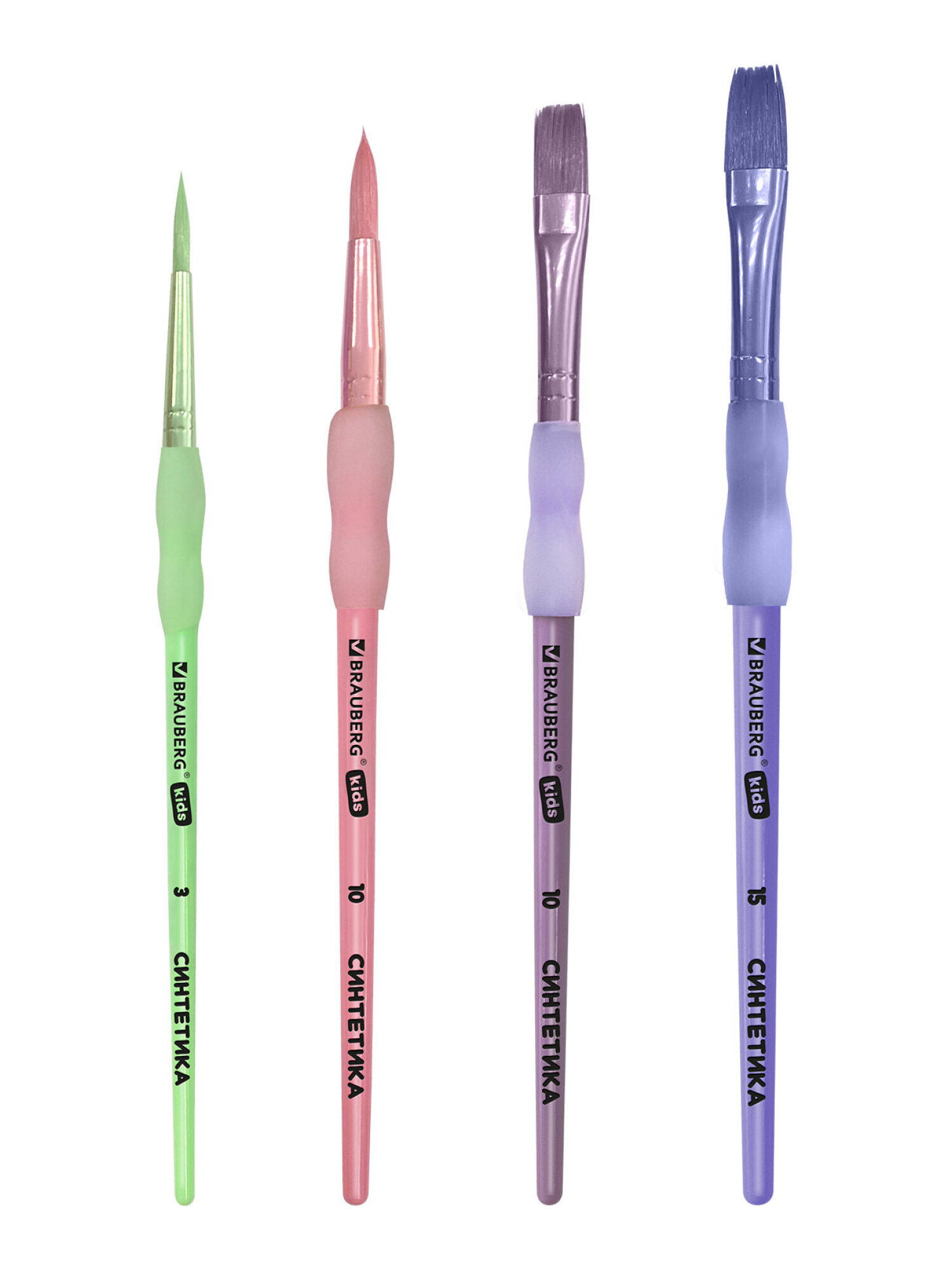 Кисть Brauberg 4 шт. (синтетика) - фото 3