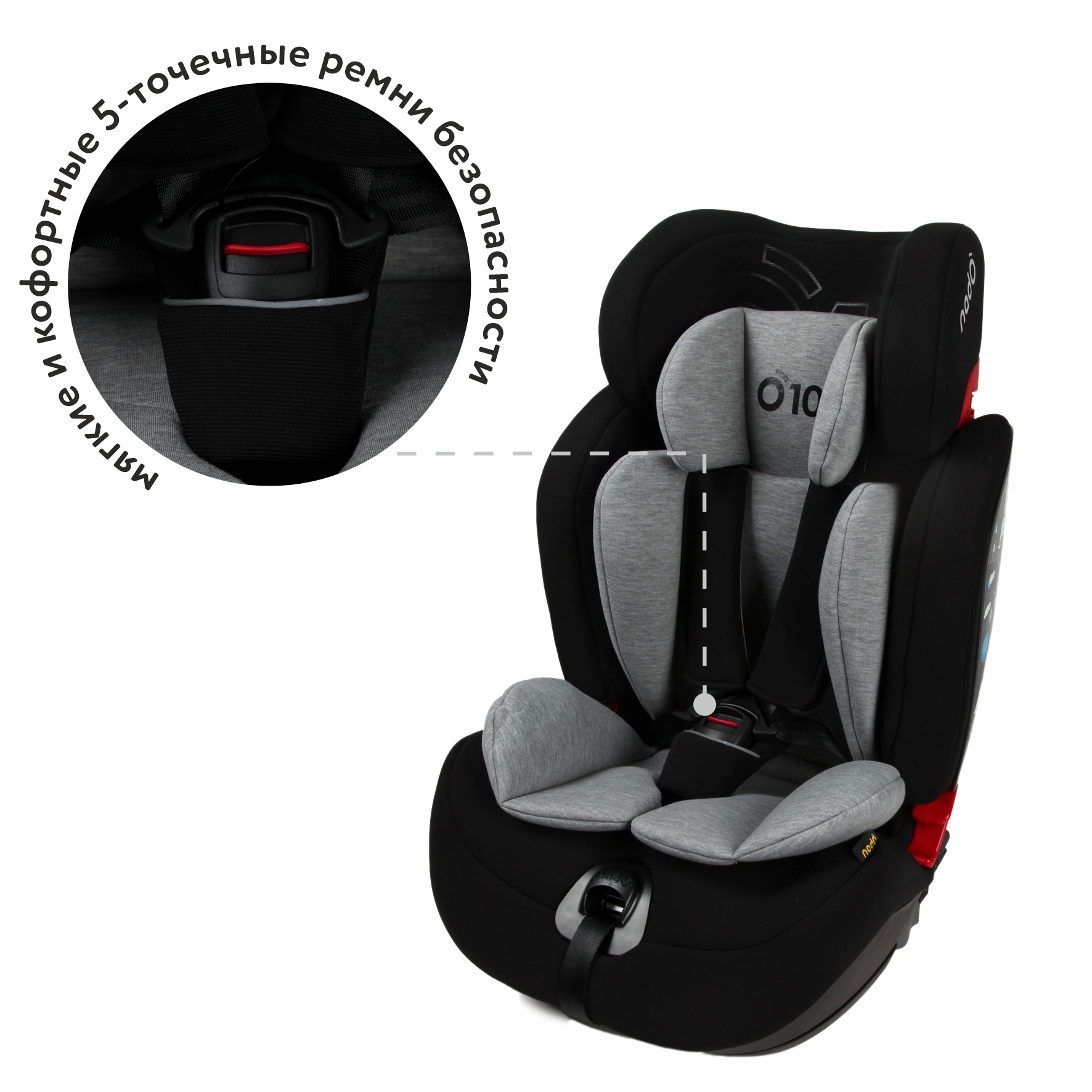 Автокресло nado Black currant Isofix 1/2/3 (9-36 кг) - фото 7